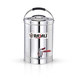 5 liter stainless steel tea container with tap- eco-friendly hotcold dispenser overnight storage ideal as chai kettle for canteen kitchen or function