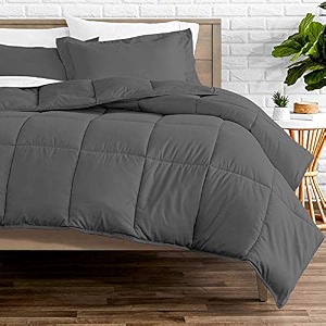 rajasthan crafts soft microfibre comforter blanket lightweight reversible quilt duvet all weather 200 gsm double bed dark grey color