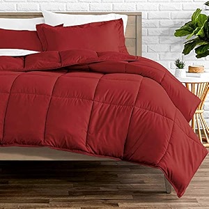 rajasthan crafts soft microfibre comforter blanket lightweight reversible quilt duvet all weather 200 gsm single bed maroon color