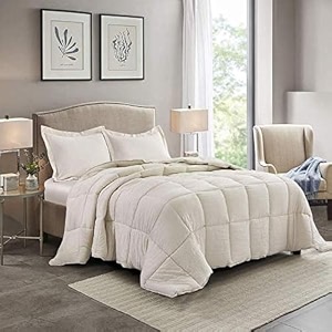rajasthan crafts soft microfibre comforter blanket lightweight reversible quilt duvet all weather 200 gsm single bed beige color 350 tc