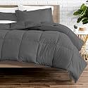 Rajasthan crafts Soft Microfibre Comforter Blanket Lightweight Reversible Quilt Duvet All Weather, 200 GSM Single Bed, Dark Grey Color