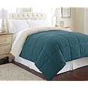 Rajasthan Crafts Soft Microfibre Comforter Blanket Lightweight Reversible Quilt Duvet All Weather, 200 GSM Single Bed, Olive Green and Grey Color