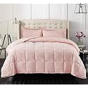 Rajasthan crafts Soft Microfibre Comforter Blanket Lightweight Reversible Quilt Duvet All Weather, 200 GSM Single Bed, Pink Color