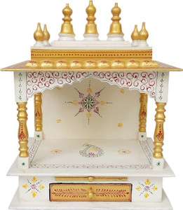 rajasthani arts hand painted wall hanging wooden mandir solid wood engineered wood home temple