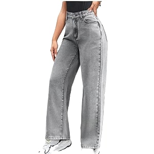 Rajeev Enterprises Wide Leg Denim Pants High