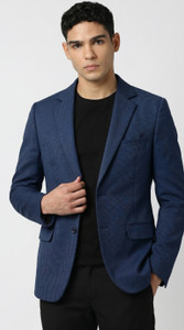 RAJENDERANI Solid Single Breasted Formal Men Blazer