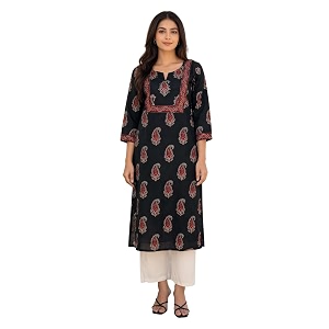 Rajnandini Womens Pure Cotton Jaipuri Printed Kurti