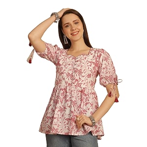Rajnandini Womens Pure Cotton Jaipuri Printed Short