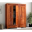 Rajotiya FurnitureSheesham Wood 3 Door Wardrobe Storage