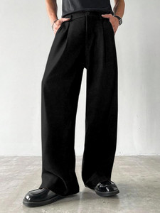 Rajovati Loose Fit Men Black Trousers