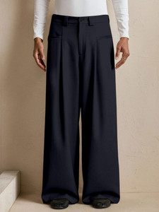 Rajovati Loose Fit Men Grey Trousers