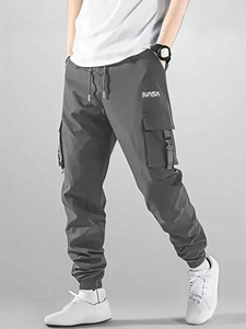 rajshree fashion solid men black track pants