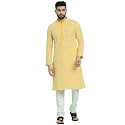 Rajubhai Hargovindas Men39s Chikankari Embroidered Cotton Kurta