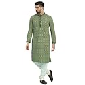 Rajubhai Hargovindas Men39s Chikankari Embroidered Cotton Kurta