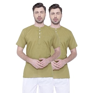 Rajubhai Hargovindas Mens Pure Cotton Short Kurta