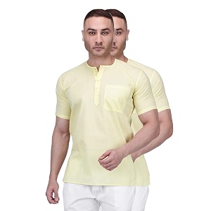 Rajubhai Hargovindas Mens Pure Cotton Short Kurta