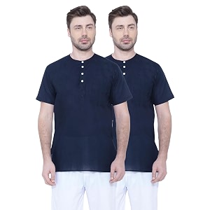Rajubhai Hargovindas Mens Pure Cotton Short Kurta