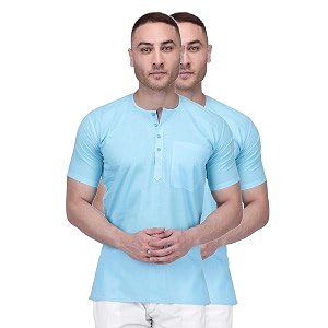 Rajubhai Hargovindas Mens Pure Cotton Short Kurta