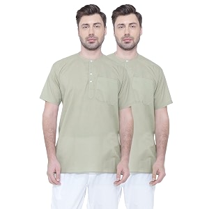 Rajubhai Hargovindas Mens Pure Cotton Short Kurta