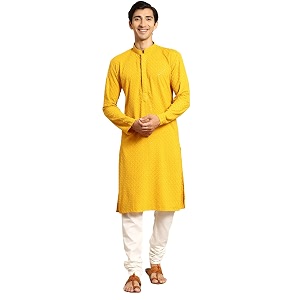 Rajubhai Hargovindas Men Chikankari and Sequin Work