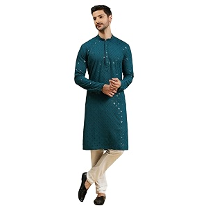 Rajubhai Hargovindas Men Chikankari and Sequin Work