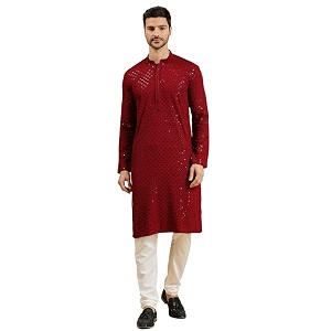 Rajubhai Hargovindas Men Chikankari and Sequin Work