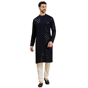 Rajubhai Hargovindas Men Chikankari and Sequin Work
