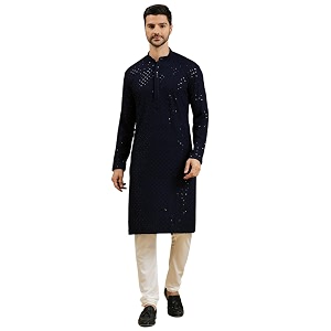 Rajubhai Hargovindas Men Chikankari and Sequin Work