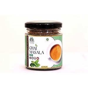 rajveda mint classic chai masala-best homemade tea masala powder  100 pure and natural immunity booster original tea masala chai powder real refreshing and healthy mix - 80 grams