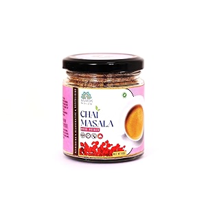 rajveda rose petals classic chai masala-best homemade tea masala powder  100 pure and natural immunity booster original tea masala chai powder real refreshing and healthy mix - 80 grams