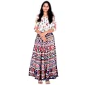 Rajvila 36 Inch Length Women's Cotton Printed Regular Long Elasti Skirt for Women (E_E36NT_0006)