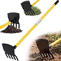 Rake Hoe Steel with 48 Inch Long Wood Handle Fire Rake