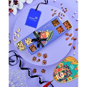 hyperfoods rawfruit diwali gifts dry fruit gift pack basic box-iii of 4 dry fruit gift pack with cashew almond walnut  diwali gifts for family and friends diwali gift hampers