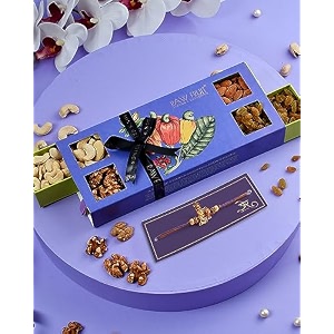 rakhi for brother combo pack of cashew walnut almond raisins dry fruit gift pack rakhi combo pack rakhi for brother with gift krishna rakhi gift hamper rakshabandhan gifts
