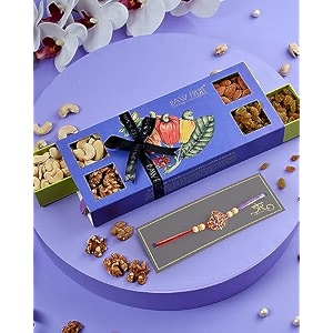 hyperfoods rakhi for brother combo pack of cashew walnut almond raisins dry fruit gift pack rakhi combo pack rakhi for brother with gift ganesha rakhi gift hamper rakhi for brother with gift