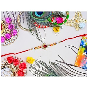 rakhi for brother rakhi gift for brother greeting card with roli chawal combo for brother bhiya bhabhi rakhi