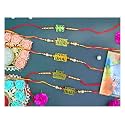 Rakhi for Brother Rakhi Gift for Brother Greeting Card with Roli Chawal Combo for Brother Bhiya Bhabhi Rakhi
