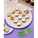 Rakhi For Brother With Sweets Set Of 2 Rakhi With Sweet Rakhi Gift Set Rakhi With Gift Rakhi With Sweets Rakhi With Sweets For Brother Mohan Thal Sweets 200G Ruby &amp; Sapphire Rakhi Set Of 2