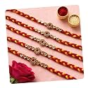 Rakhi set for brother 5pcs with roli chawal | Traditional Handmade rakhdi for bhai | Raksha Bandhan Combo