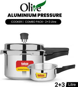 rallison appliances olive 23l non ib cooker combo 2 l 3 l pressure cooker aluminium