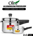 Rallison Appliances Olive 2+3L Non IB Cooker Combo 2 L, 3 L Pressure Cooker (Aluminium)