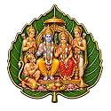 Ram Darbar Leaf Shape Acrylic Wall Decor 4 Inch Self Adhesive Spiritual Art