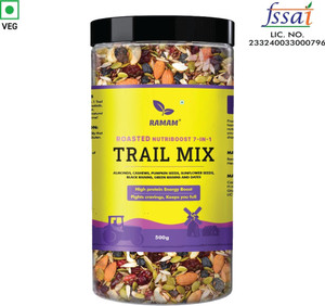 ramam nutriboost premium 7 in 1 trail mix roasted nuts  seedshigh protein  fiber assorted seeds  nuts 1 x 500 g