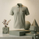 RAMANI EMPORIUM Self Design Men Polo Neck