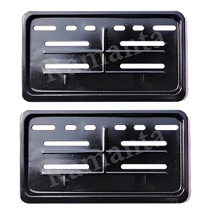 ramanta activa number plate frame  metal body motorbike high security number plate frame holder protector hsrp frames compatible with for activa front-rear set of 2 size 218 x 125 cm black