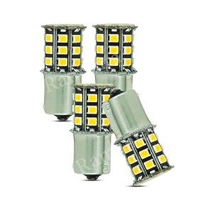 ramanta bike indicator bulb  super bright universal 360 reflecting led indicator bulbs  set of 4 indicator light for bikes  orange led compatible with motorbike scooter - cross pin bulb holder