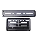 Ramanta Heavy Metal Number Plate Frame for Bikes HSRP | IND Licence Number Plate Frame Cover Front & Rear Universal Standard Size for All Motorcycles & Scooter (Size 30 cm x 12 cm, Black) Set of 2