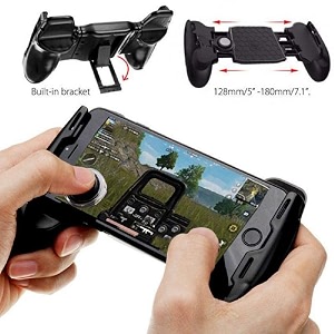 rambot gamepad jl01 for pubg etc with adjustable joystick to enhance with hbs-730 wireless bluetooth sports headset for running gym