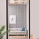 Ramcha Heart String Curtain 3.5 X 6.5 Feet - 1 Piece (Golden)