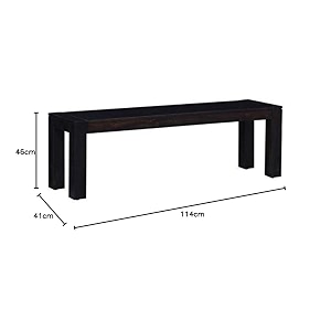 solid sheesham wood 2 seater bench for living room  wooden dining bench without cushion for home  armrest bed benches for bedroom  balcony seating furniture  walnut finish